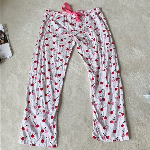 PINK cherry print pajama pants - Picture 2 of 6